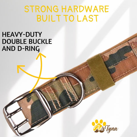 Dog Collar for All Dog Breeds - Heavy Duty, Reflective, Soft Padded Dog Collar (XL, Camo)