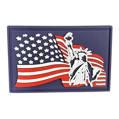 3 Pack Patches of US American Flag for Tactical Dog Harness, Vest and Collar - Size 2.3 x 1.2 Inches
