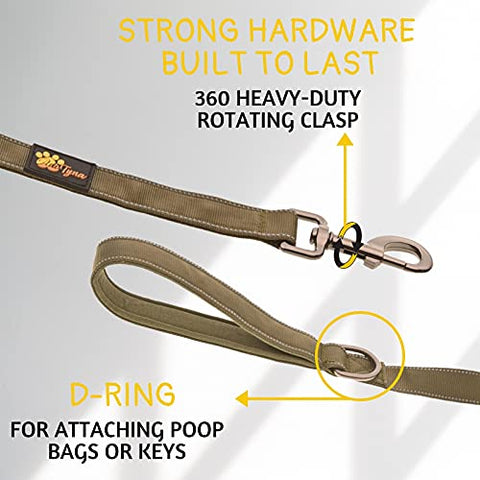 Heavy Duty Dog Leash for Large Dogs - Bungee Dog Leash 6 Foot Extendable up to 7-½ ft - Tactical Dog Leash with Traffic Handle