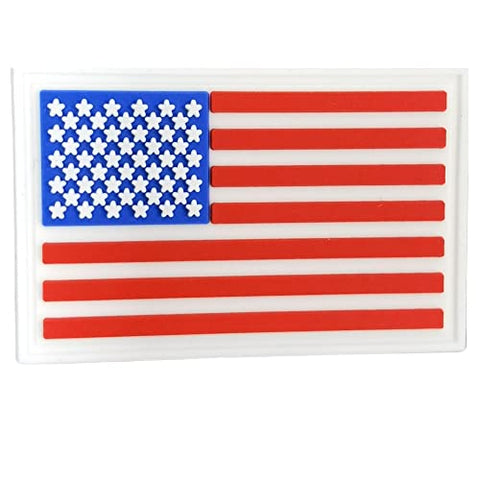 3 Pack Patches of US American Flag for Tactical Dog Harness, Vest and Collar - Size 2.3 x 1.2 Inches