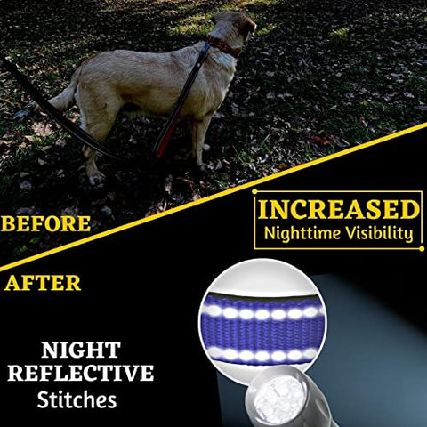Adityna - Comfortable Dog Leash for Small, Medium, Large Dog Breeds - Double Handle Padded with Ultra Soft Neoprene