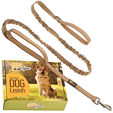 Heavy Duty Dog Leash for Large Dogs - Bungee Dog Leash 6 Foot Extendable up to 7-½ ft - Tactical Dog Leash with Traffic Handle