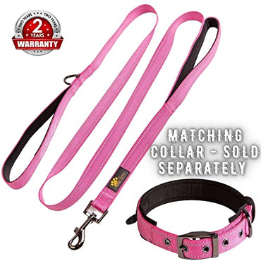 Adityna - Comfortable Dog Leash for Small, Medium, Large Dog Breeds - Double Handle Padded with Ultra Soft Neoprene