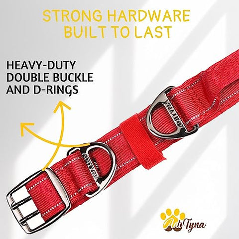 ADITYNA - 2 inch Wide Dog Collar with Handle for XXL Dogs - Big Dog Collars for Giant Breeds Such as Mastiffs, Newfoundlands, and Saint-Bernards