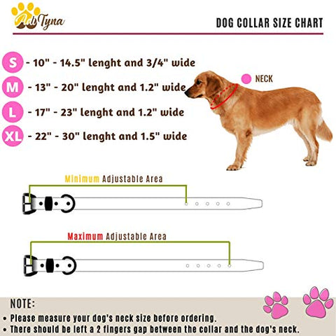 ADITYNA Padded Leather Dog Collar – Girl Dog Collars – Pink Dog Collars for Large Female Dogs
