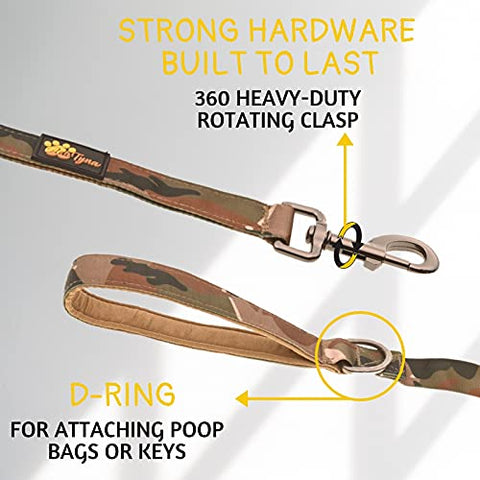 Heavy Duty Dog Leash for Large Dogs - Bungee Dog Leash 6 Foot Extendable up to 7-½ ft - Tactical Dog Leash with Traffic Handle