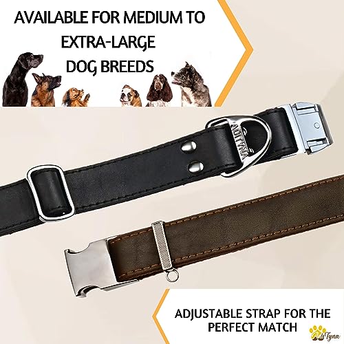 Dog Leash Collar Set Leather Dog Leash Matching Collar 