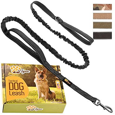 Heavy Duty Dog Leash for Large Dogs - Bungee Dog Leash 6 Foot Extendable up to 7-½ ft - Tactical Dog Leash with Traffic Handle