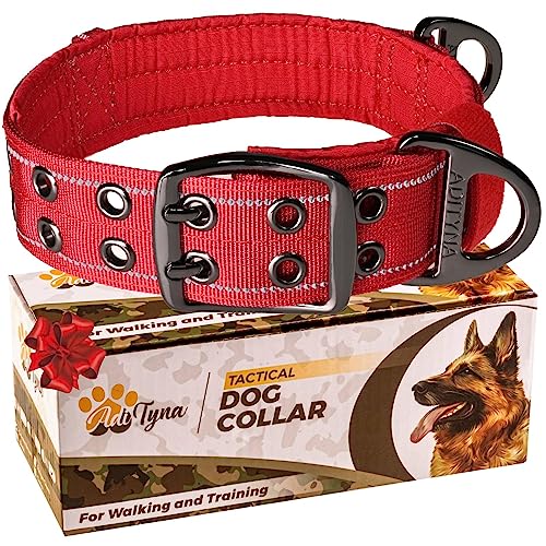 ADITYNA - 2 inch Wide Dog Collar with Handle for XXL Dogs - Big Dog Collars for Giant Breeds Such as Mastiffs, Newfoundlands, and Saint-Bernards