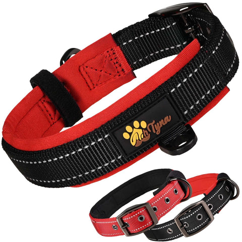 Dog Collar for Extra-Small Dogs - Black Dog Collar for Puppy Girls and Boys - Reflective Threads and Soft Padding