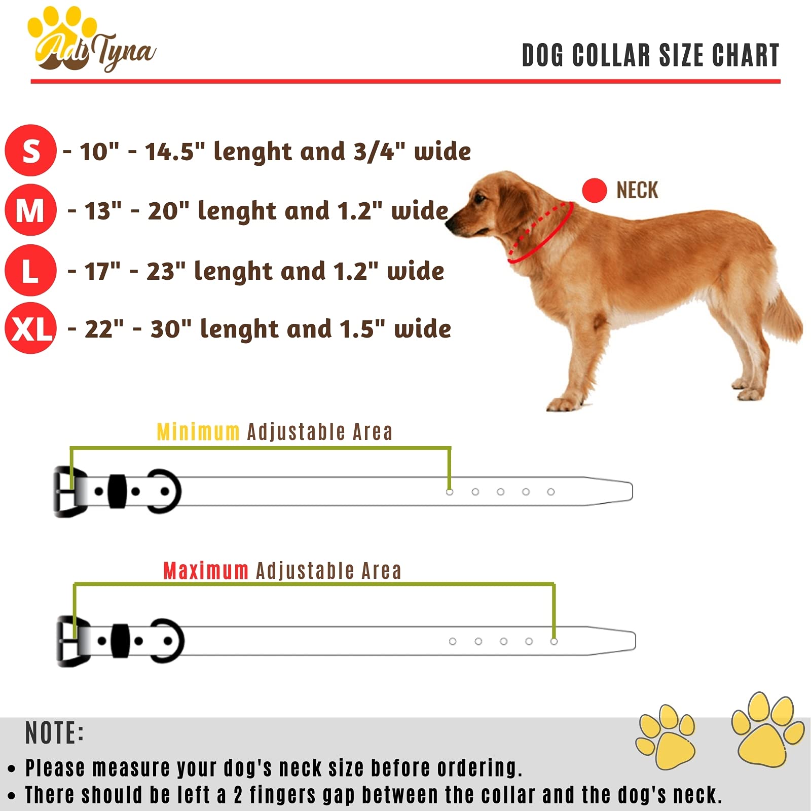 ADITYNA - Heavy-Duty Pink Leather Dog Collar for Medium Dogs - Soft Padded for Comfort - Girl Dog Collar for Walking, Training, and Hiking