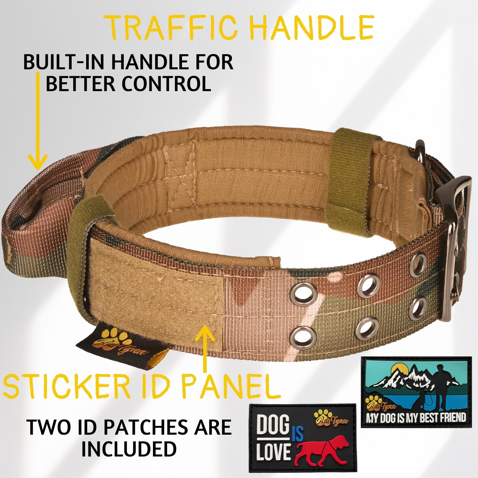 Dog Collar for All Dog Breeds - Heavy Duty, Reflective, Soft Padded Dog Collar (M, Camo)