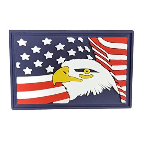 3 Pack Patches of US American Flag for Tactical Dog Harness, Vest and Collar - Size 2.3 x 1.2 Inches