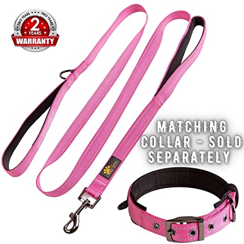 Adityna - Comfortable Dog Leash for Small, Medium, Large Dog Breeds - Double Handle Padded with Ultra Soft Neoprene