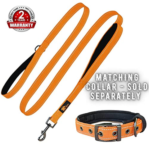Adityna - Comfortable Dog Leash for Small, Medium, Large Dog Breeds - Double Handle Padded with Ultra Soft Neoprene