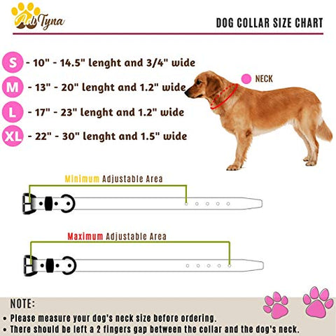 ADITYNA Padded Leather Dog Collar – Girl Dog Collars – Pink Dog Collars for Medium Female Dogs